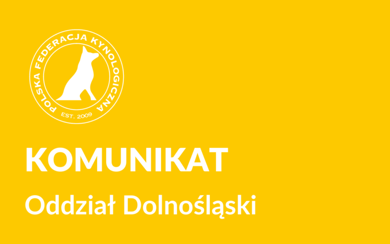 Komunikat - Oddział Dolnośląski